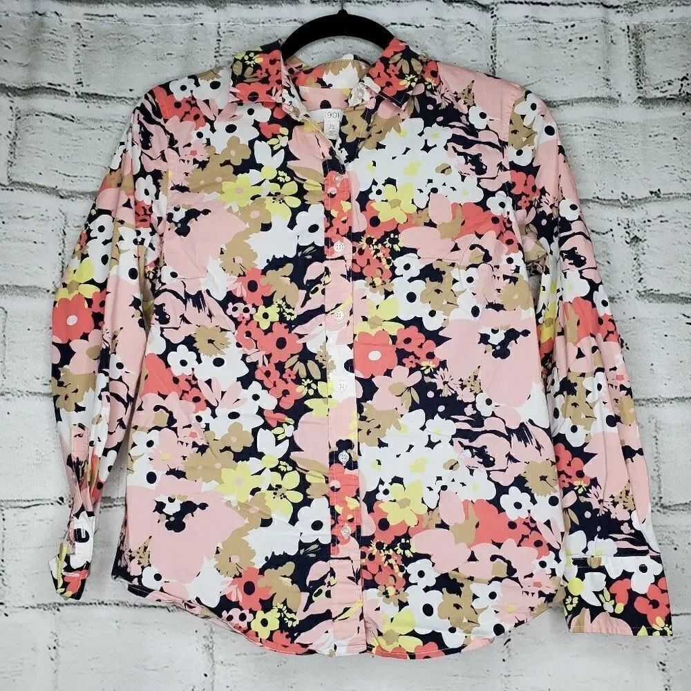 1901 nordstrom print button up print floral shirt